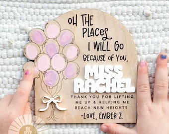 DIY Fingerprint Sign | Laser Engraved Teacher Gift