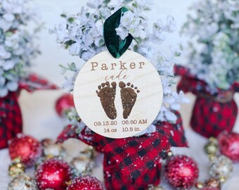 footprint christmas ornaments