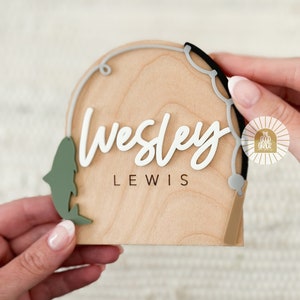 Wesley Lettering Boy Name Sign | Mini Baby Name Sign | Name Announcement | Baby Boy ...