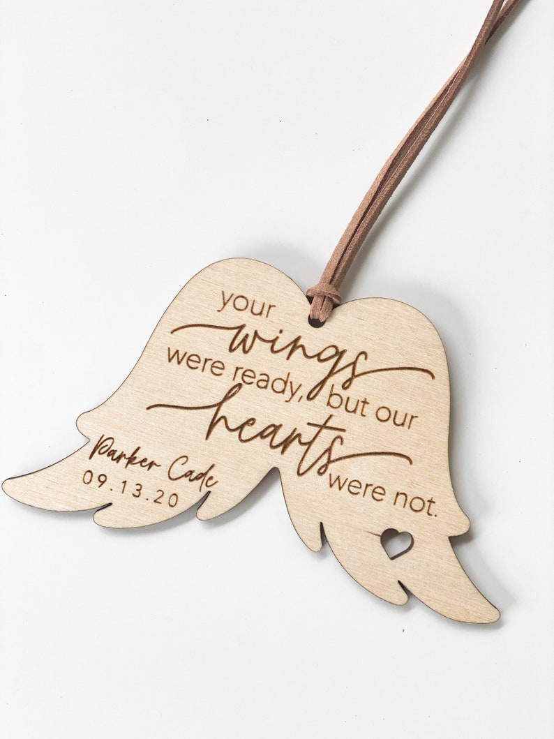 Miscarriage Ornament Stillbirth Ornament Angel Wings baby loss memorial sympathy gift miscarriage memorial infant loss memorial image 4