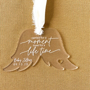 Miscarriage Ornament Stillbirth Ornament Angel Wings baby loss memorial sympathy gift miscarriage memorial infant loss memorial image 6