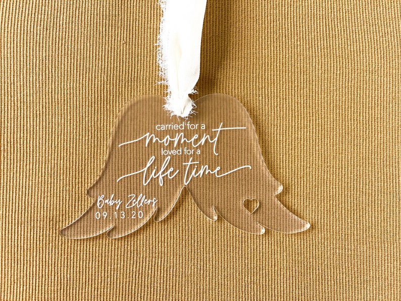 Miscarriage Ornament Stillbirth Ornament Angel Wings baby loss memorial sympathy gift miscarriage memorial infant loss memorial image 6