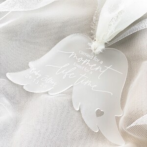 Miscarriage Ornament Stillbirth Ornament Angel Wings baby loss memorial sympathy gift miscarriage memorial infant loss memorial image 2