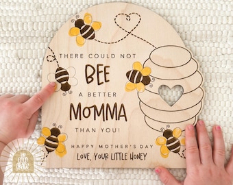 DIY Bee Fingerprint Sign | Mother's Day Gift from Kids