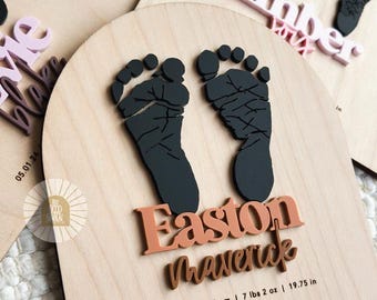 Custom Footprint Sign | 3D footprint sign | Baby Loss Gift | Stillbirth Gift | Newborn Footprints | Footprint Keepsake | Miscarriage Gift