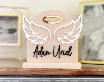 Angel Baby Memorial | Acrylic Wings Keepsake, Infant Loss Gift