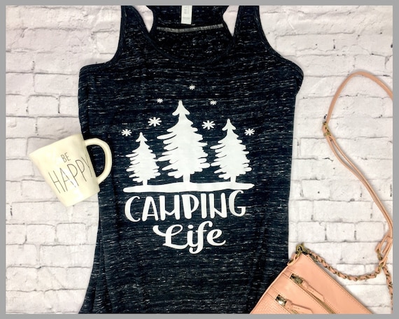 Life is Better at the Lake Racerback Tank Top Camping Hiking Outdoor Tee