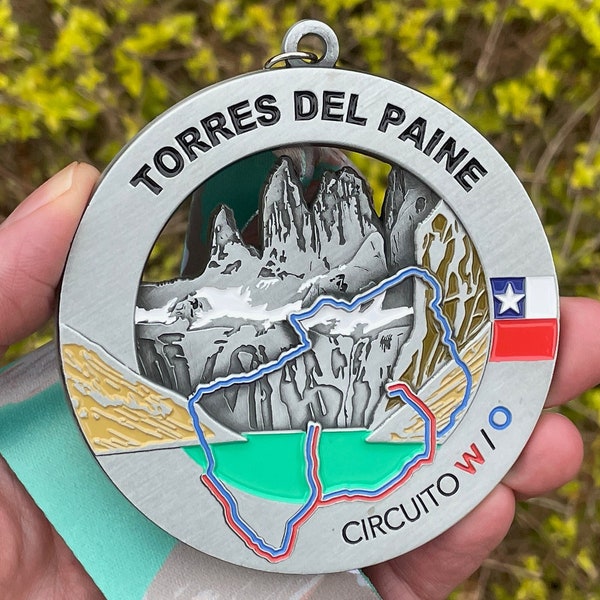 Torres del Paine Medal / Ornament with optional engraving / personalization