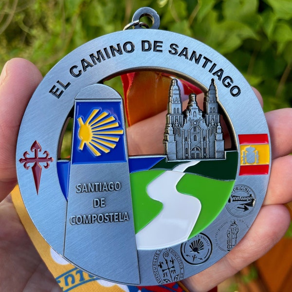 El Camino de Santiago Medaille / Ornament mit optionaler Gravur / Personalisierung