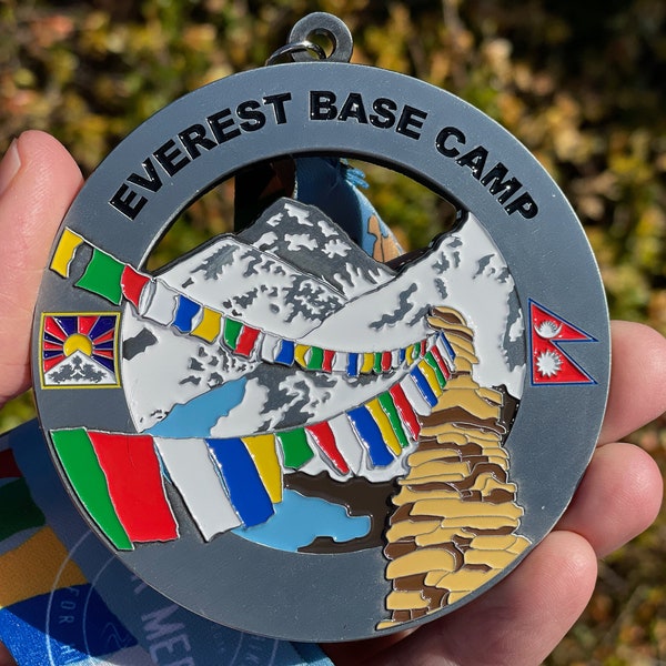 Everest Base Camp Medal / Ornament with optional engraving / personalization