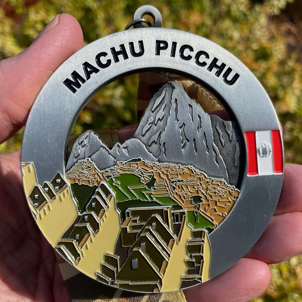 Machu Picchu Medal / Ornament with optional engraving / personalization