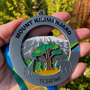 Mount Kilimanjaro Medal / Ornament (new design) with optional engraving / personalization