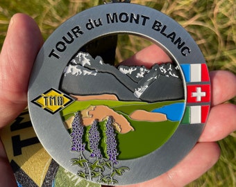 Tour du Mont Blanc Medaille / Ornament mit optionaler Gravur / Personalisierung