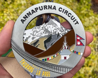 Annapurna Circuit Medal / Ornament with optional engraving / personalization