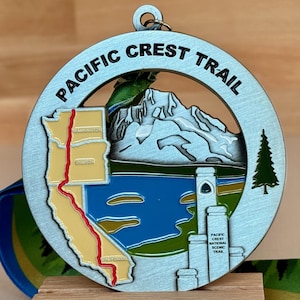 Pacific Crest Trail Medal / Ornament with optional engraving / personalization
