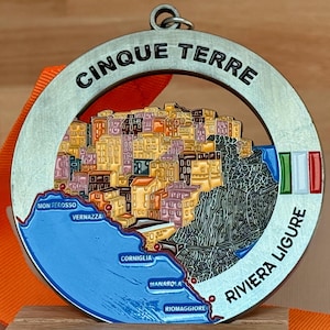 Cinque Terre Medal / Ornament with optional engraving / personalization