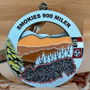 Smokies 900 Miler Medal / Ornament with optional engraving / personalization