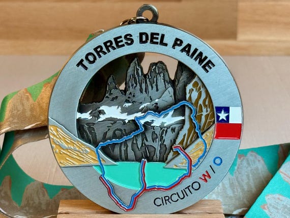 Torres del Paine Medal / Ornament with optional engraving / personalization
