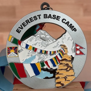 Everest Base Camp Medal / Ornament with optional engraving / personalization