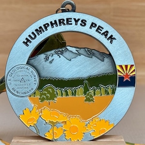 Humphreys Peak Medal / Ornament with optional engraving / personalization