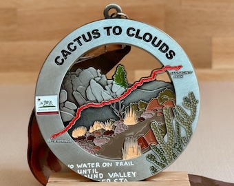 Medalla/adorno Cactus a Nubes con grabado/personalización opcional