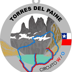 Torres del Paine Medal / Ornament with optional engraving / personalization image 3