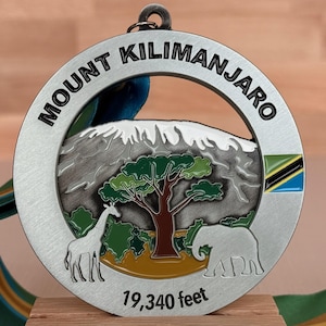 Mount Kilimanjaro Medal / Ornament (new design) with optional engraving / personalization