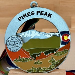 Pikes Peak Medal / Ornament with optional engraving / personalization