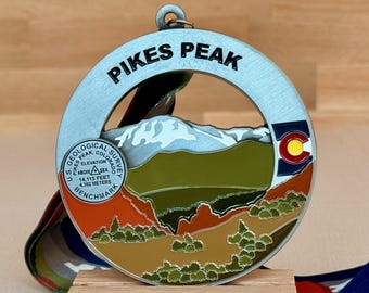 Medalla/adorno de Pikes Peak con grabado/personalización opcional