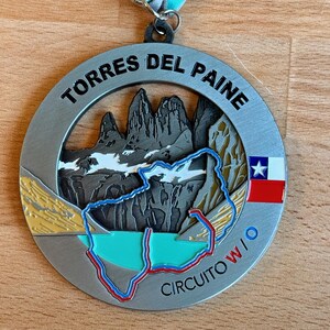 Torres del Paine Medal / Ornament with optional engraving / personalization image 5