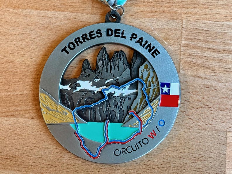 Torres del Paine Medal / Ornament with optional engraving / personalization image 5