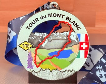 Tour du Mont Blanc Medal / Ornament with optional engraving / personalization