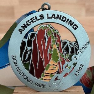 Angels Landing Medal / Ornament with optional engraving / personalization