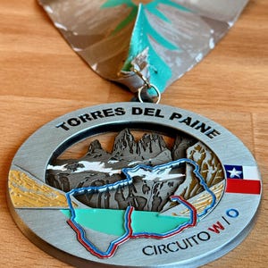 Torres del Paine Medal / Ornament with optional engraving / personalization image 7