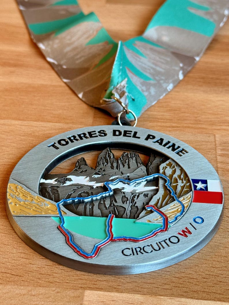 Torres del Paine Medal / Ornament with optional engraving / personalization image 7