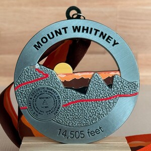 Mount Whitney Medal / Ornament with optional engraving / personalization