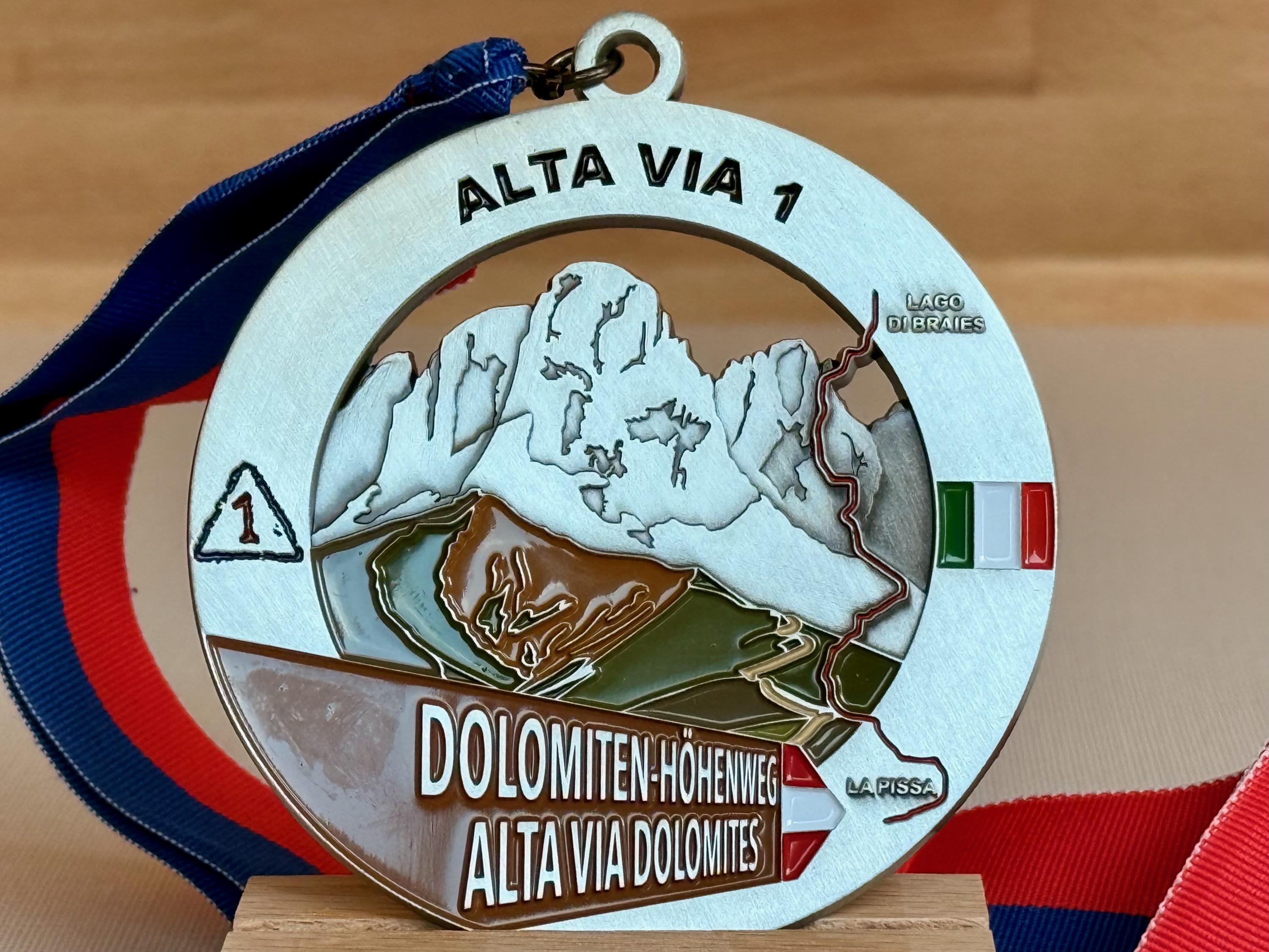 Alta Via 1 Medal / Ornament with optional engraving / personalization