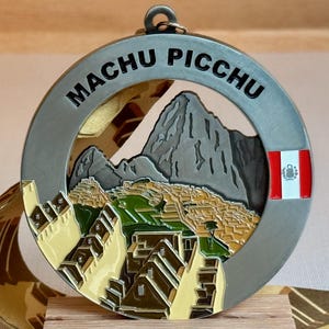 Machu Picchu Medal / Ornament with optional engraving / personalization