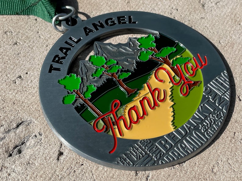 Trail Angel Medal / Ornament with optional engraving / personalization image 3