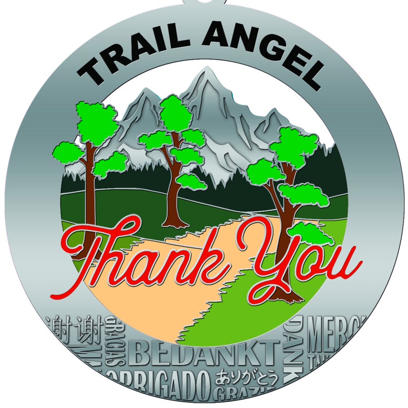 Trail Angel Medal / Ornament with optional engraving / personalization image 2