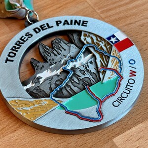 Torres del Paine Medal / Ornament with optional engraving / personalization image 6