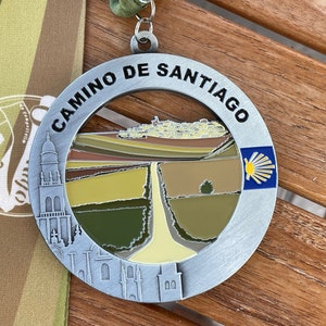 Medalha / Ornamento do Caminho de Santiago com gravação / personalização opcional