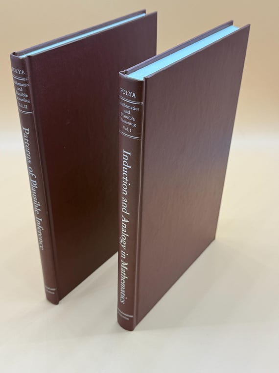 Induction and Analogy in Mathematics and Patterns of Plausible Inference 2 volume set 1964 Princeton University rare Science and Math books