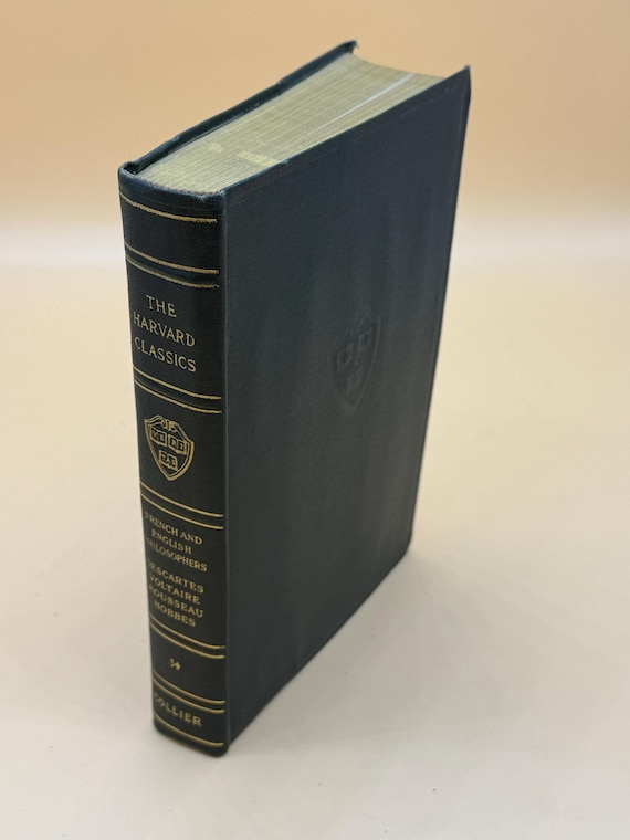 French & English Philosophers 1910 Collier Publishing The Harvard Classics Fabrikoid Edition Philosophy book Philosophers Descartes Voltaire