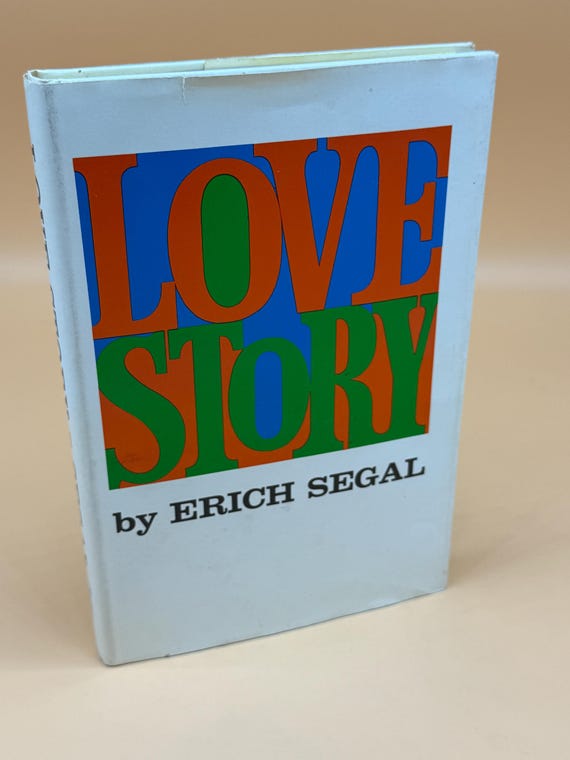 Love Story by Erich Regal 1970 Harper Row Publishing First Edition w dust jacket Classic Love Stories Romance Novels Collectible Gift Books