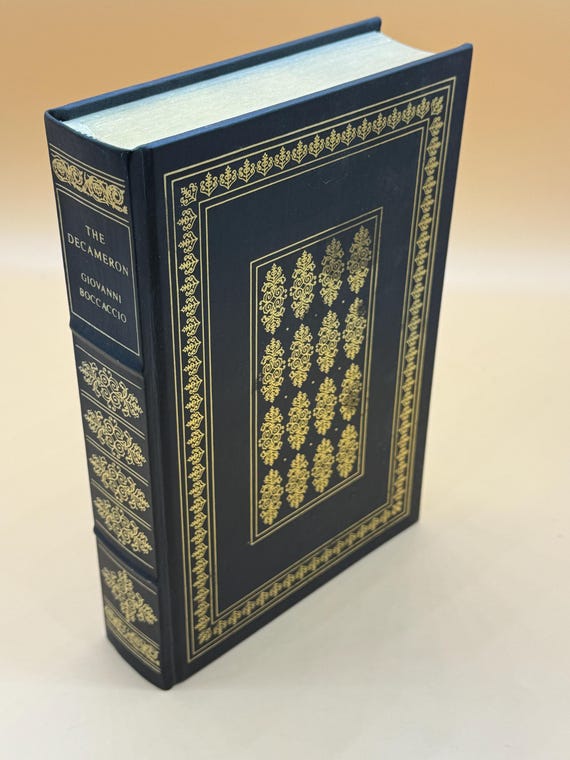 The Decameron by Giovanni Boccaccio 1981 Franklin Library Penguin Books Classic Literature Romantic Novels Italian Literature Gift Books