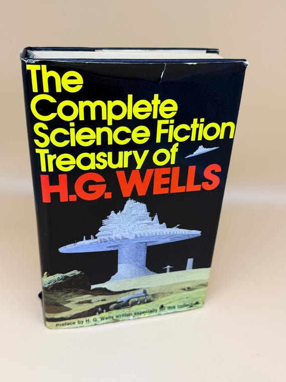 The Complete Science Fiction Treasury of H.G. Wells 1978 Avenel Publishing Illustrated with Intro by Wells Sci Fi Books