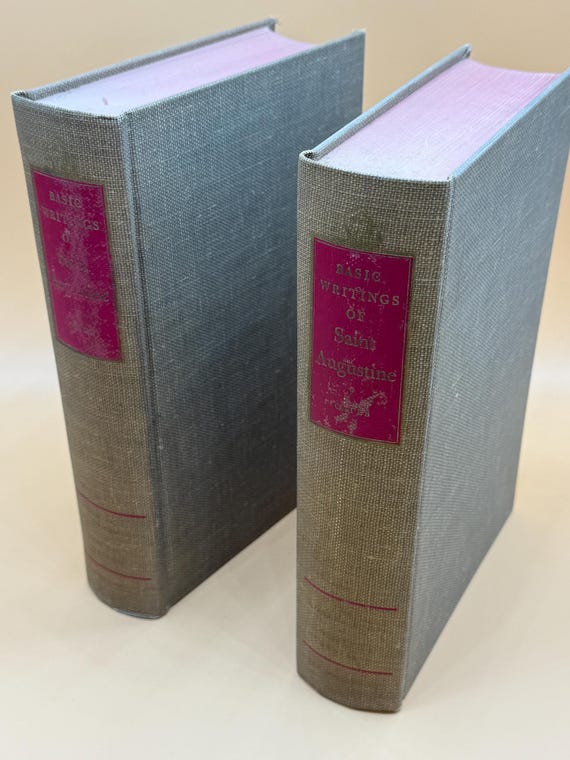 The Basic Writings of Saint Augustine Editor Whitney J. Oates 1948 Random House Two Volume Set Religious history books Religious Philosophy