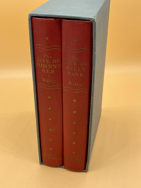 Life of Billie Yank Life of Johnny Reb by Bell Irvin Wiley 2 Volume set slipcased 1952 Bobbs Merrill Publishing Civil War History Book gifts