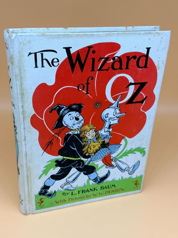 The Wizard of Oz by L. Frank Baum White Spine Edition circa 1960's Reilly & Lee Publishing Rare Books Childrens Literature